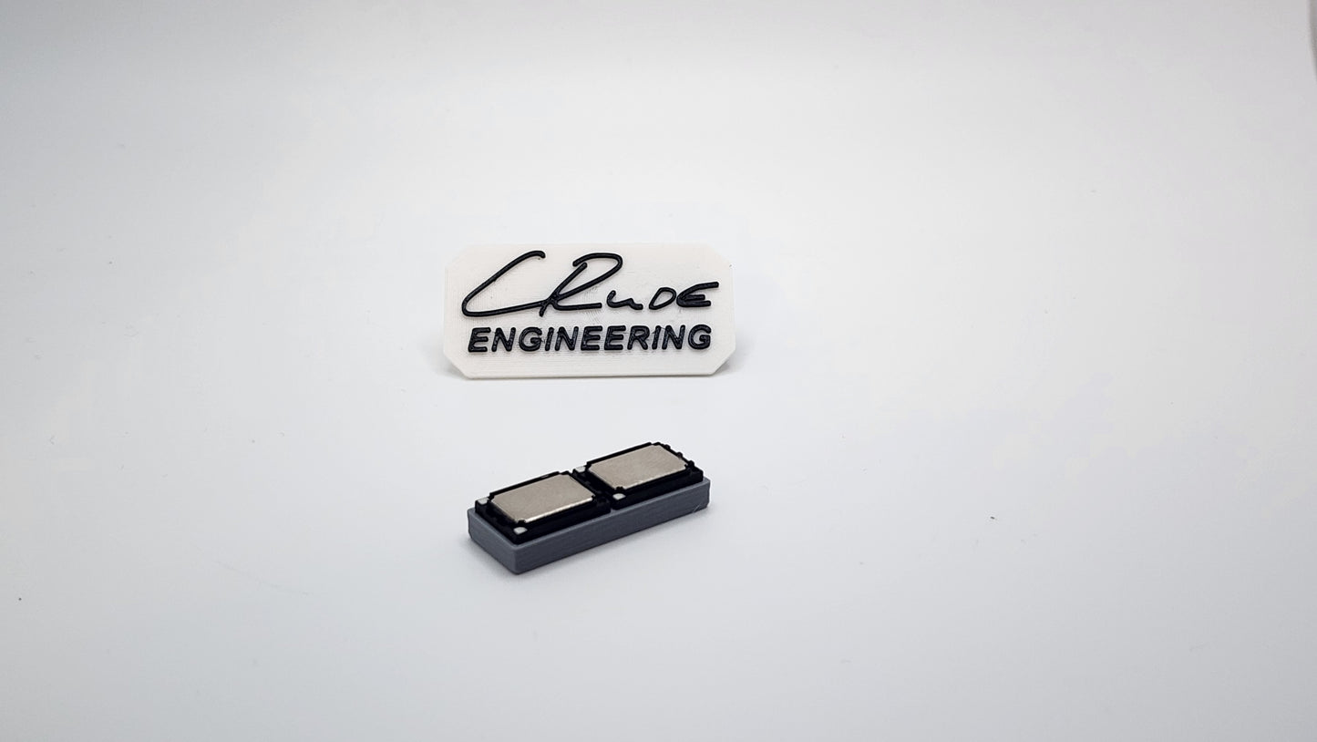 Double 15x11mm Sugar Cube Speakers with Narrow Baffle